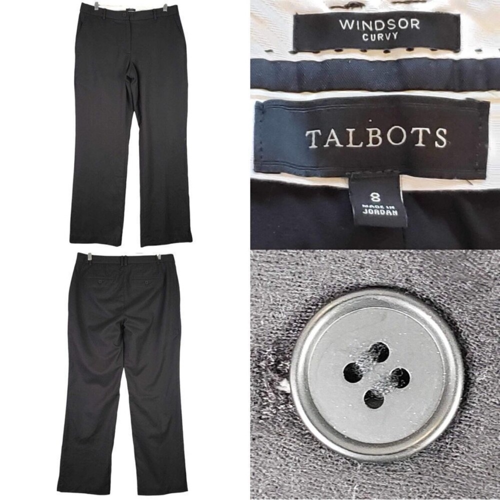 TALBOTS♨️Wool Tall Black Curvy Straight Leg Pants